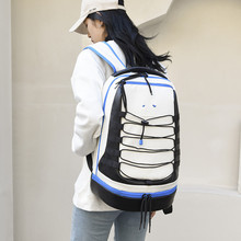 潮流双肩包男款大容量运动篮球背包时尚绑带大学生书包电脑背包