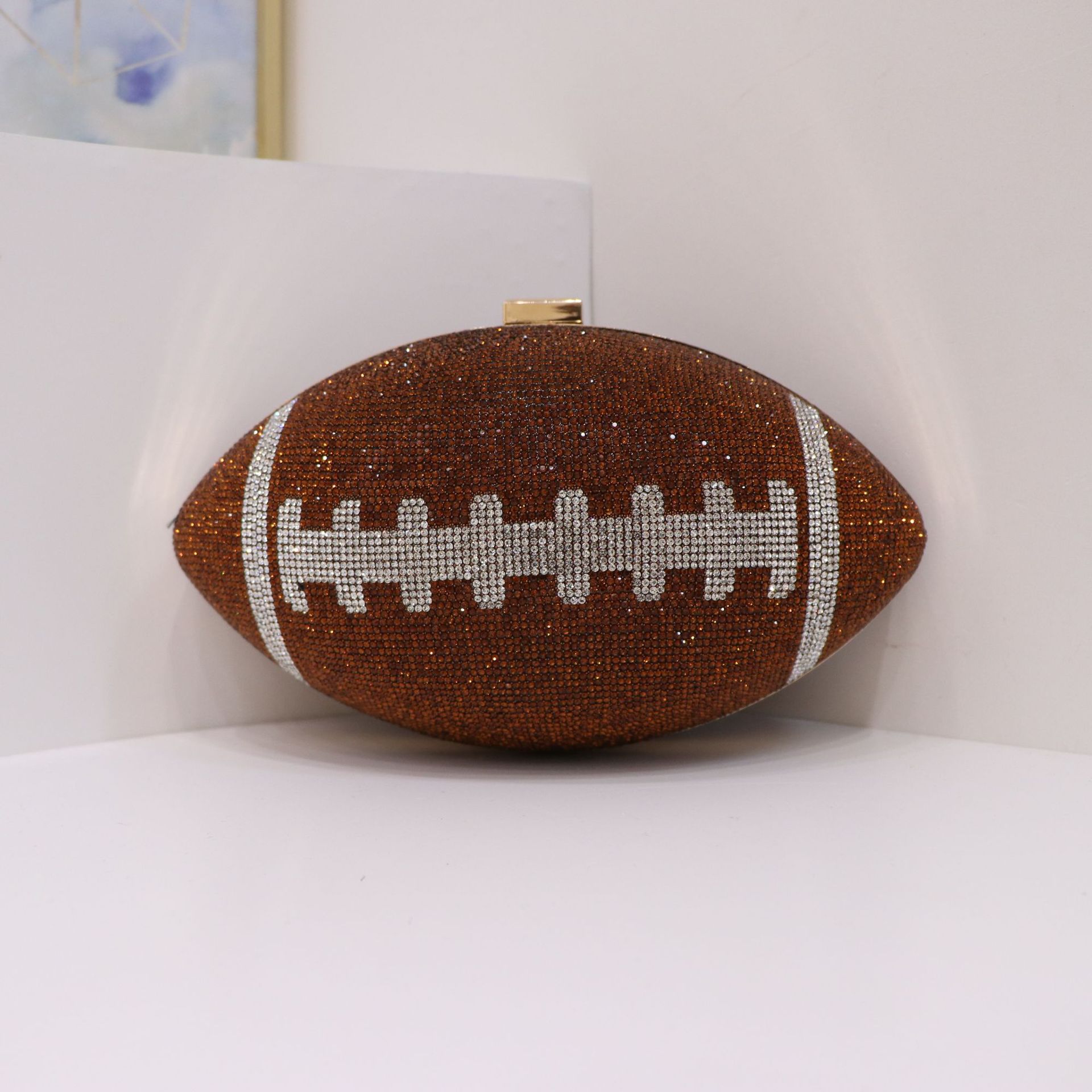 Bolsas de cena europeas y estadounidenses transfronterizas Rugby Premium Diamond Lady Handbags Fashion Party Wedding Bag