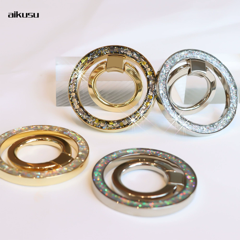 2024 Новый Магнитный телефон Кронштейн Кольца Кронштейн Модный мобильный телефон Аксессуары Сплав Флэш-порошок капающий клей Ленивый Кронштейн