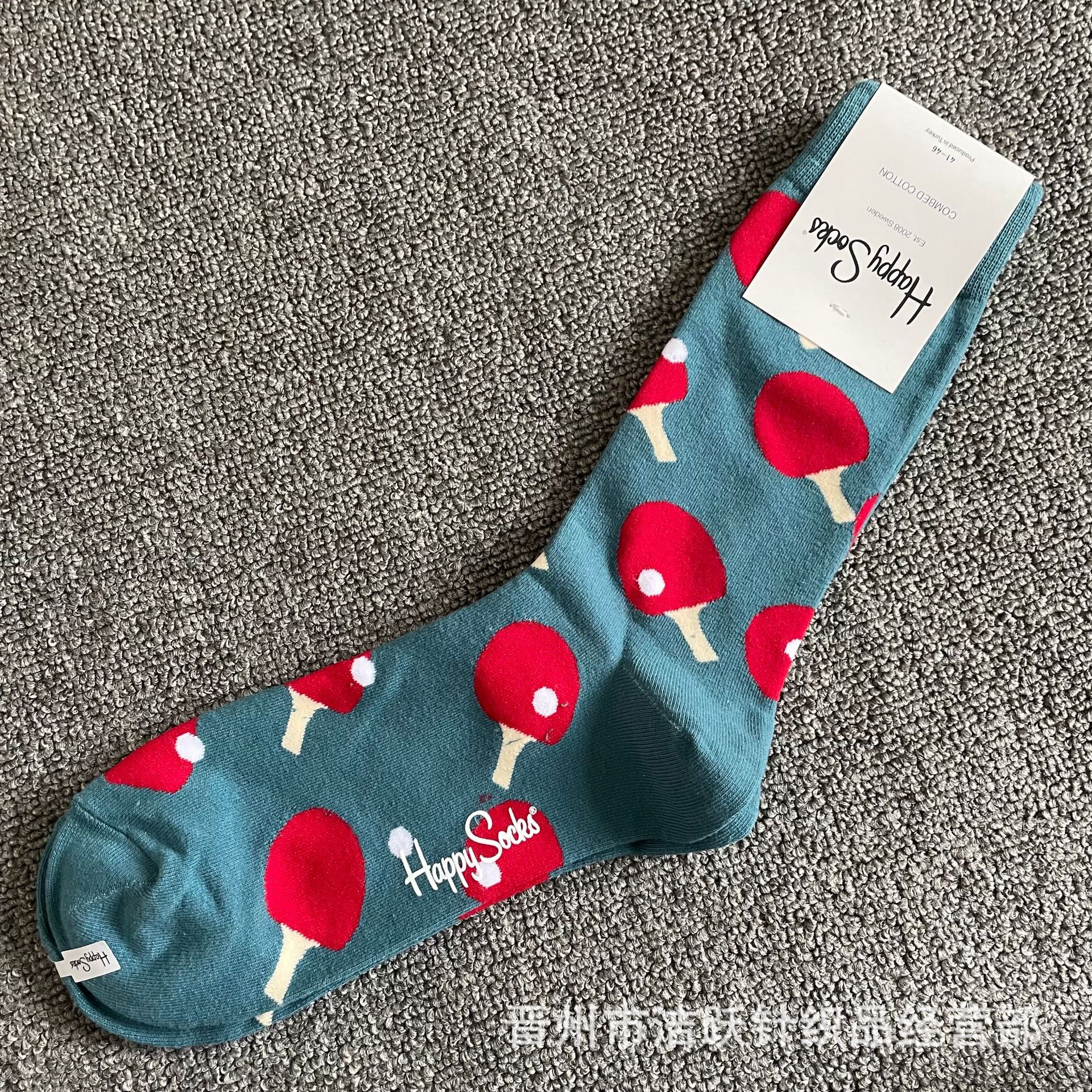 Happy socks新品高品质ハイレザー男性ソックススウェーデンコットンソックスファッションソックスカップルinsロング美脚ソックス