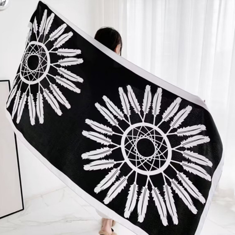 Sopa de satén de twill para mujeres 2025 bufandas de viento nacional de verano tibetanas bufandas de seda protector solar lago Qinghai turismo foto toalla de playa