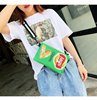 Potato chips, shoulder bag, funny one-shoulder bag for leisure, Korean style