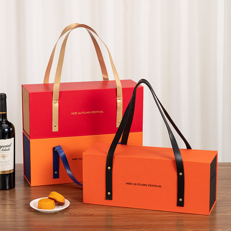 新款手提茶叶送礼礼盒中秋月饼礼物通用包装盒空盒月饼红酒礼品盒