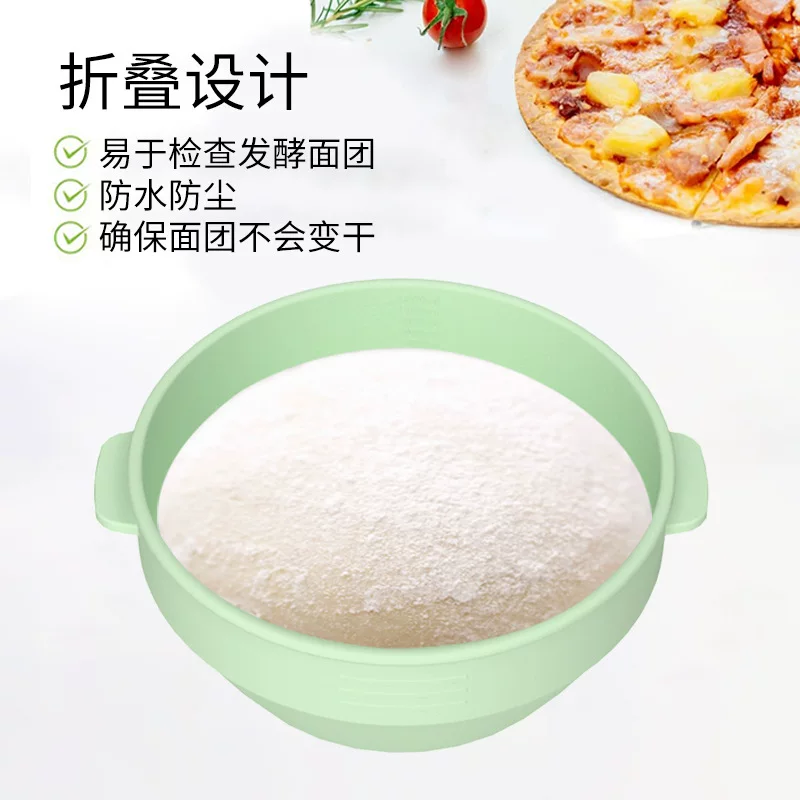 Amazon Bread Fermentation Bowl Baking Utensils Round Foldable Fermentation Basket European Bread Fermentation Basket with Lid