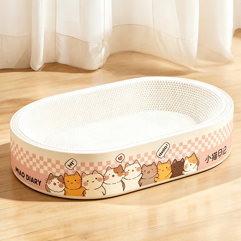 Caja de gato de papel corrugado de vaca blanca, caja de gato de tamaño super grande, cuatro estaciones, productos para gatos generacionales, envío gratuito. image 7