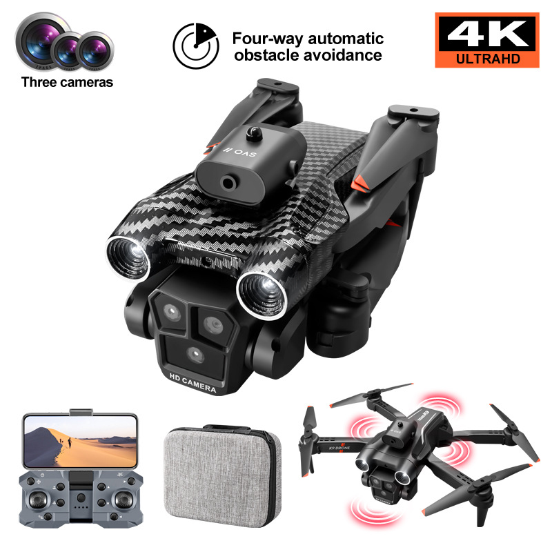Cross-Border K9 Max Drone Three-Camera Optical Flow Positioning High-Definition Aerial Photography Quadcopter Obstacle Avoidance Remote Control Aircraft