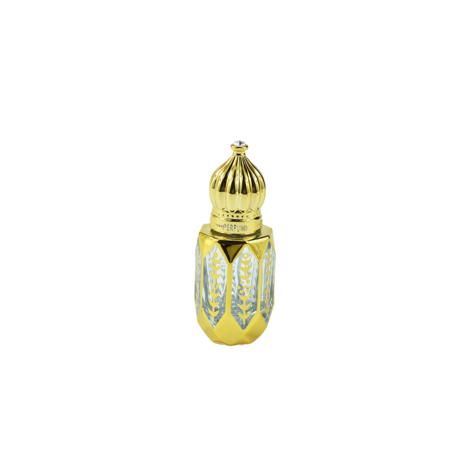 Freningxuan Botella de perfume, botella vacía, botella vacía de perfume a granel, botella vacía de bola de vidrio bronceado 6ML