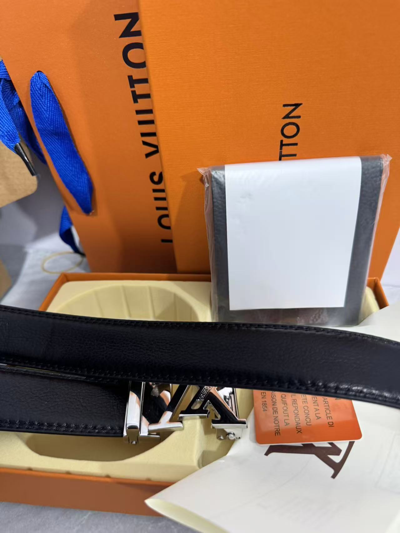 Word v automatic buckle silver buckle set / 100cm