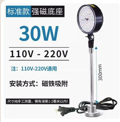 İşçi projektorları — Base Magnet Lighting Punch Lathe - 30w-white-magnetic-base-220v-hose-300-long