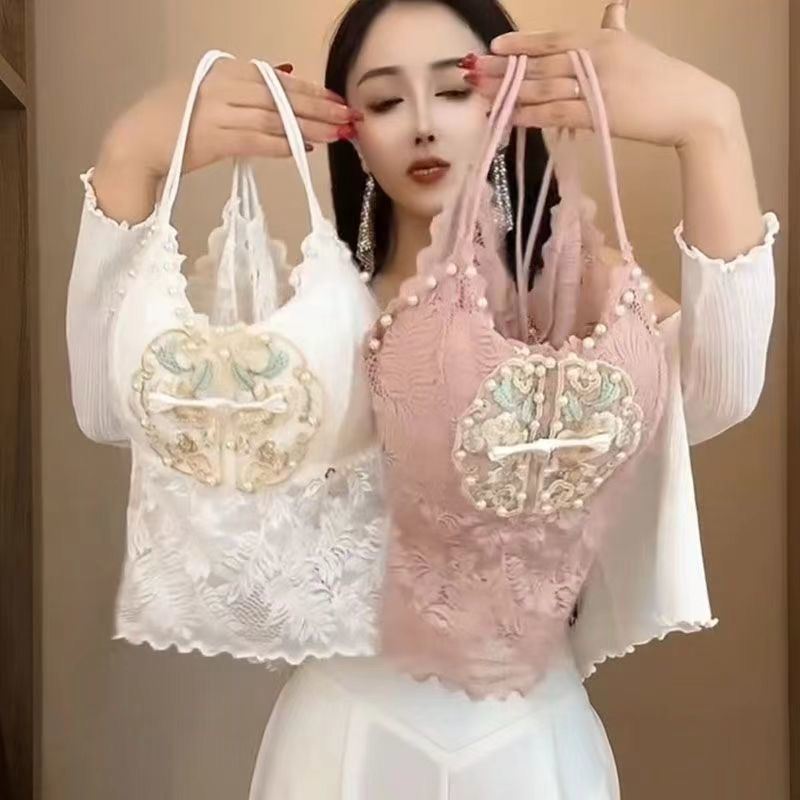 Lace base body-friendly top with cups