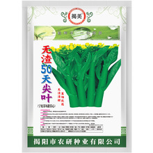揭美无渣50天尖叶甜菜心种子 甜脆油青菜心籽 原厂彩袋包装500克