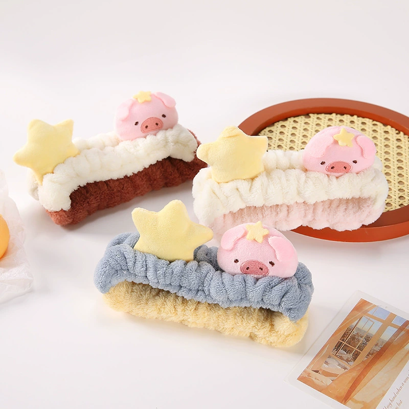 Оригинальный дизайн, соответствие цветов, повязка для волос со звездой, свинья, макияж, звезда, сахар, свинья, повязка для волос, водонепроницаемый влагостойкий ремешок на запястье