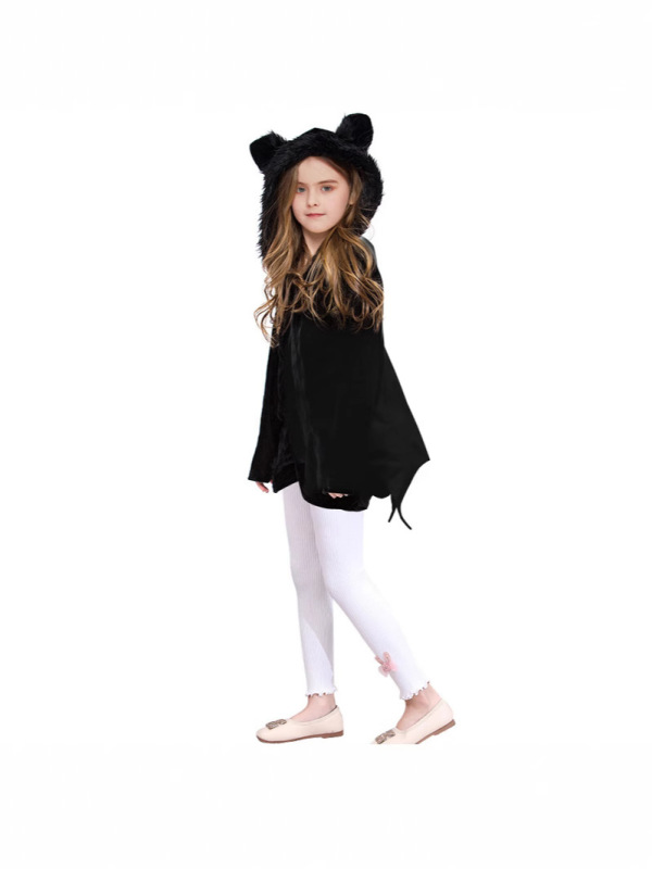 2025 新しいハロウィン子供衣装コウモリマントマントキャットウーマン服パーティーコスプレ衣装|undefined