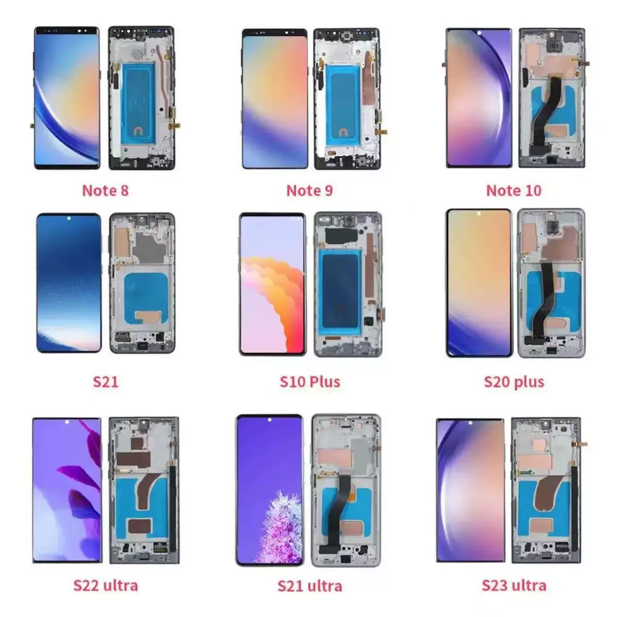 Подходящее для серии Samsung Galaxy S8 S9 S10 S20 S21 S22 дисплейной сборки мобильного телефона