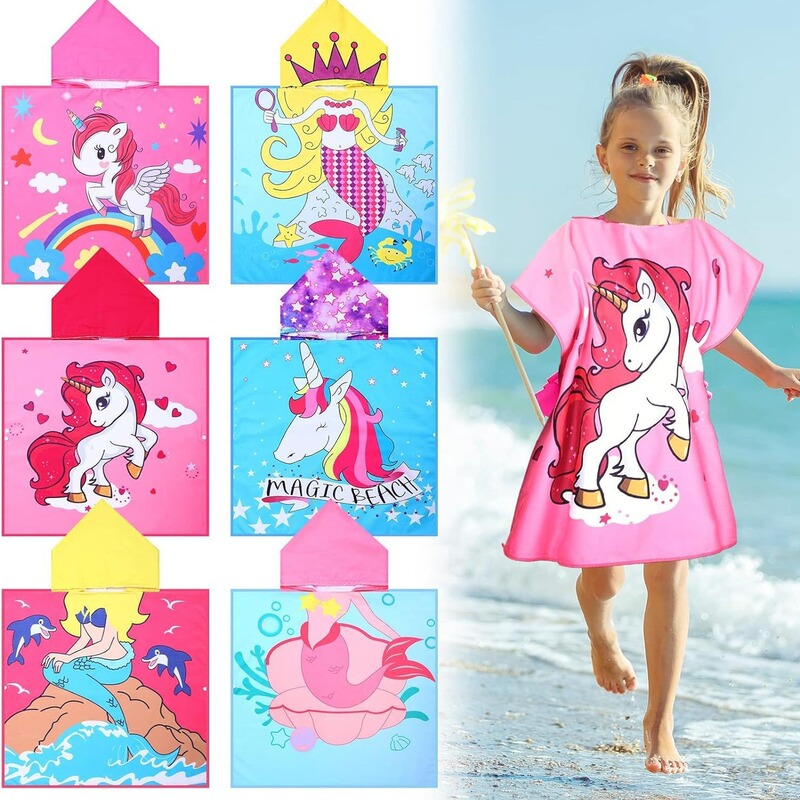 Children's Bath Towel Poncho, Toddler Bathrobe, Quick-Drying Digital Printed Microfiber Hooded Wearable Quick-Drying Bath Towel for Swimming Children's Bath Towel Poncho, Toddler Bathrobe, Quick-Drying Digital Printed Microfiber Hooded Wearable Quick-Drying Bath Towel for Swimming