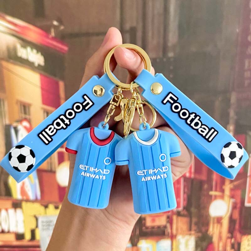 Creative football jersey car keychain pendant exquisite personality Boy bag key chain ring small gift ornaments
