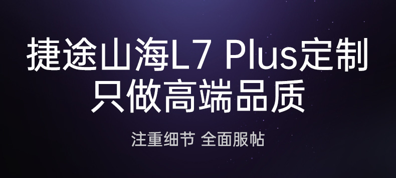 Suitable for Jietu Shanhai L7Plus Trunk Mat, Fully Enclosed Trunk Mat, 25 Car Modification Accessories