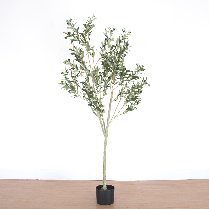 Fábrica de árboles artificiales Venta caliente decoración de plátano artificial planta verde artificial en maceta comercial decoración suave árbol artificial
