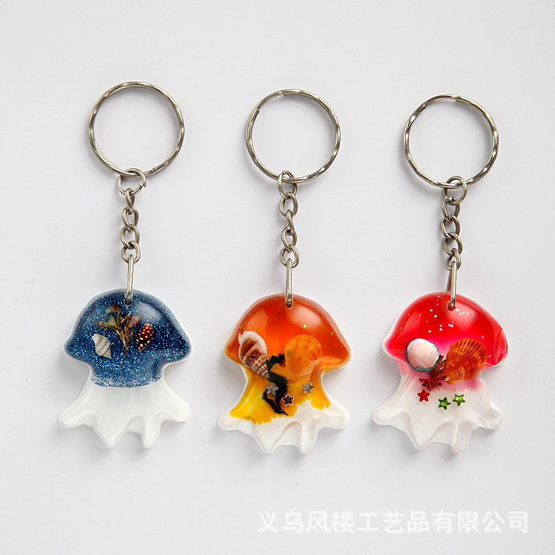 Llavero con conchas y estrellas de mar, recuerdo creativo de playa, venta directa de fábrica