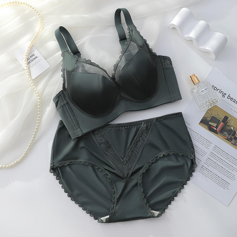 6968 pecho grande MM pecho grande bolsa pequeña sujetador de adelgazamiento de pecho pelo de montaña espalda anti-flacidez de las mujeres más tamaño taza ropa interior