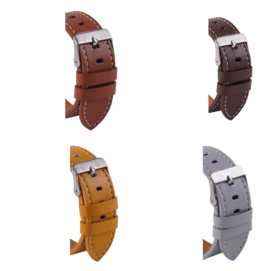 Aplicable a Huawei Samsung WATCH3 GT3WATCH 3Pro reloj inteligente correa de cuero plana fábrica en stock