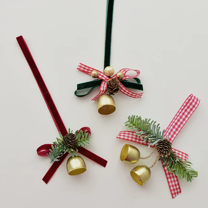 Small bell, decorations with bow, pendant, atmospheric small props