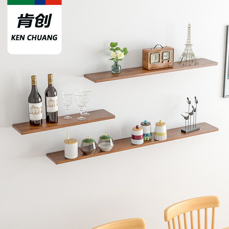 Ken Chuang Wall Shelf Living Room Wall Display Rack Decorative Wall Hanging Bedroom Bookshelf Wooden Board Shelf