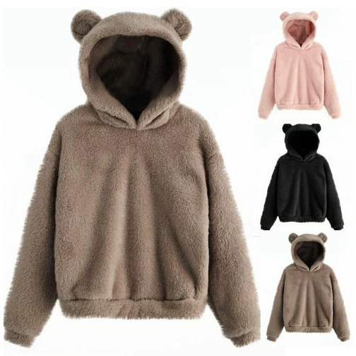 AliExpress EBAY Amazon Европейская и американская осень и зима новый теплый свитер с пушистыми ушками и капюшоном свитер