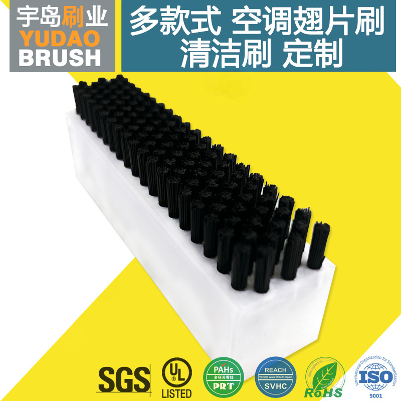 03119Wooden Handle Brush for Cleaning Hard Pbt Nylon Bristles Fins Parts Hair Brush