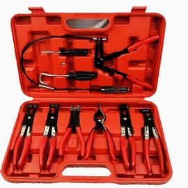 9件管束夹钳组套汽车水管钳卡钳直型喉式管束钳卡扣钳卡箍工具