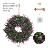 Customized hemp rope+hook simulation plant flower ring cross -border home doors and windows hanging decoration simulation green plant fake flower ring