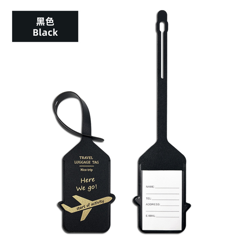 双面加厚pvc皮革行李牌烫金飞机热压送纸卡皮质行李牌登机牌现货|undefined