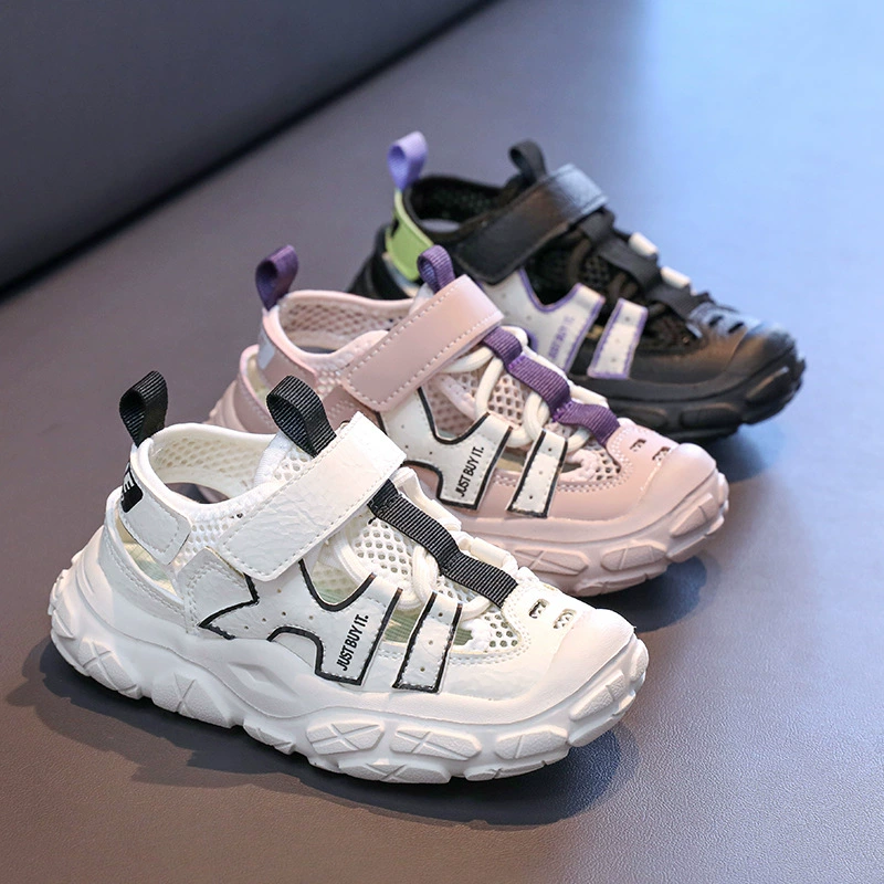 Детские сетчатые полые спортивные сандалии 2025 Летние односетчатые сандалии