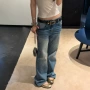 薄款新款微喇低腰牛仔裤