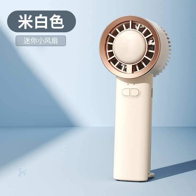 Nuevo ventilador de mano transparente mini ventilador de turbina eólica portátil al aire libre pequeño ventilador