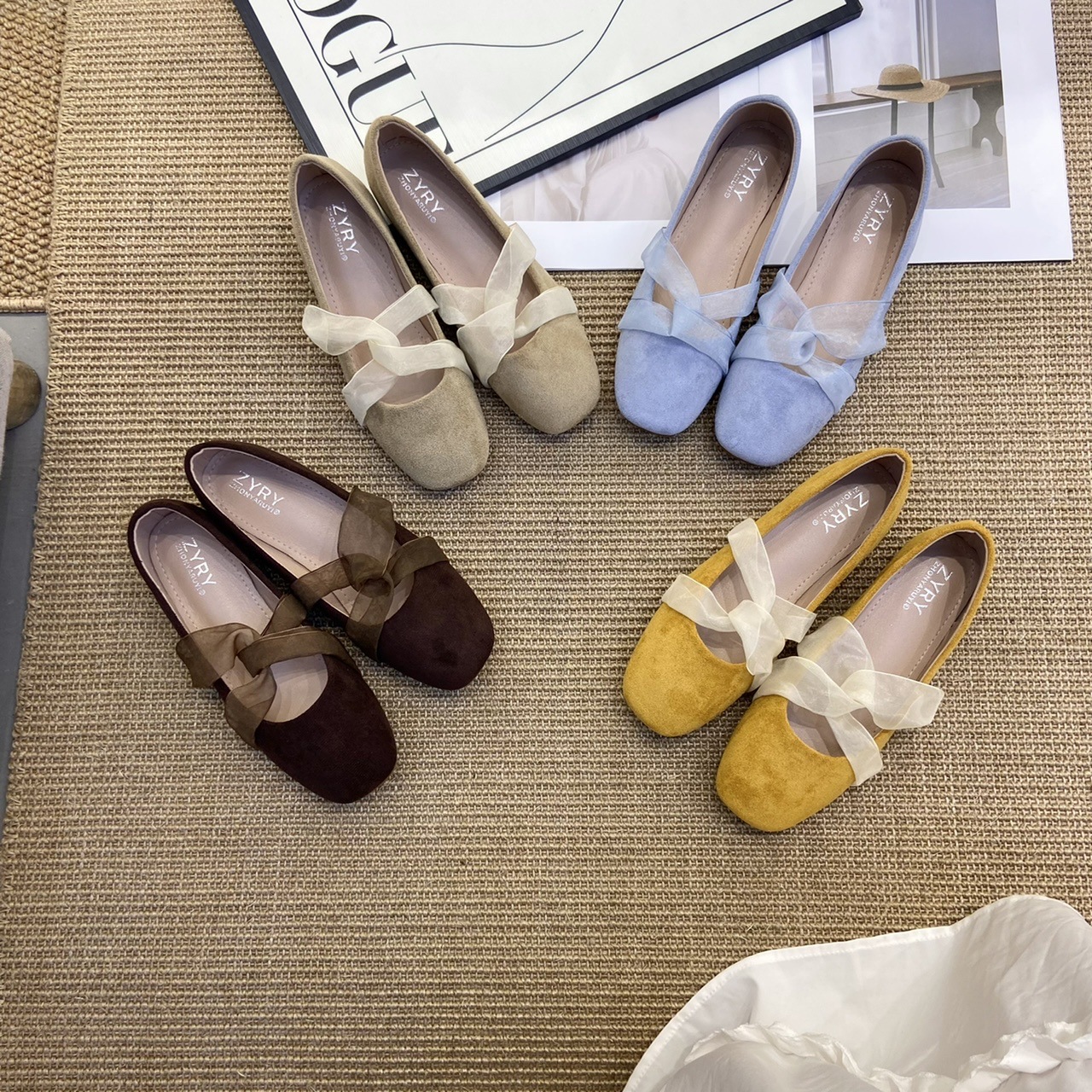 Retro autumn ballet shoes