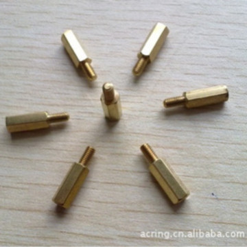 供应铜六角隔离柱、连牙铜柱、六角铜柱M3