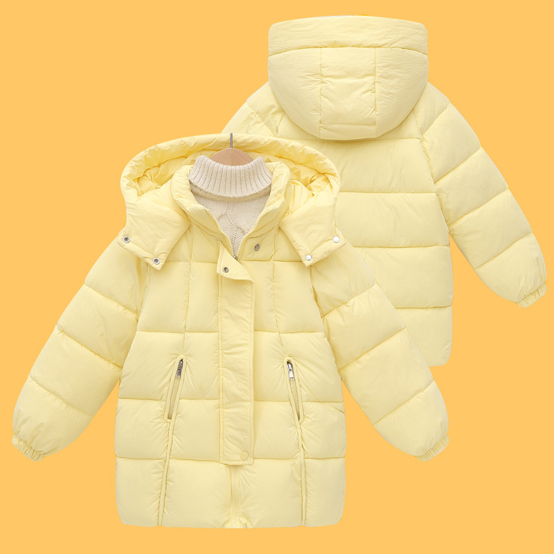 873 Ropa acolchada de longitud media para niños transfronterizos de comercio exterior, ropa acolchada de algodón gruesa para niños, ropa para niños, chaqueta acolchada cálida, de moda