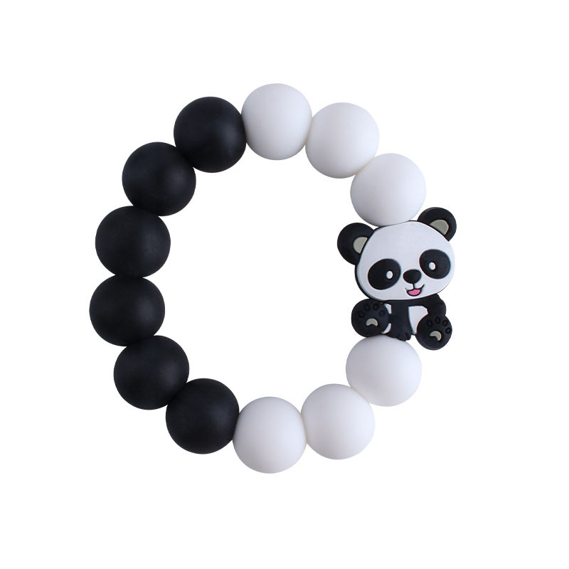 Nuevo DIY creativo de dibujos animados de silicona juguete bebé animal de dibujos animados aguacate pulsera de silicona teether stick