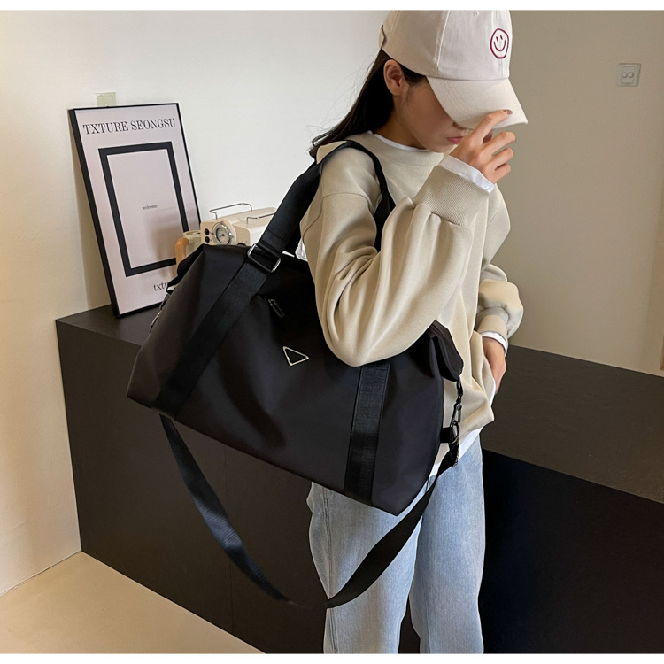 Nuova borsa da viaggio ispessita realizzata in tessuto Oxford, borsa a tracolla da viaggio casual di grande capacità, borsa differenziale sollevata a mano_voghion.com