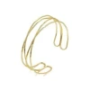 Golden double line cross armband