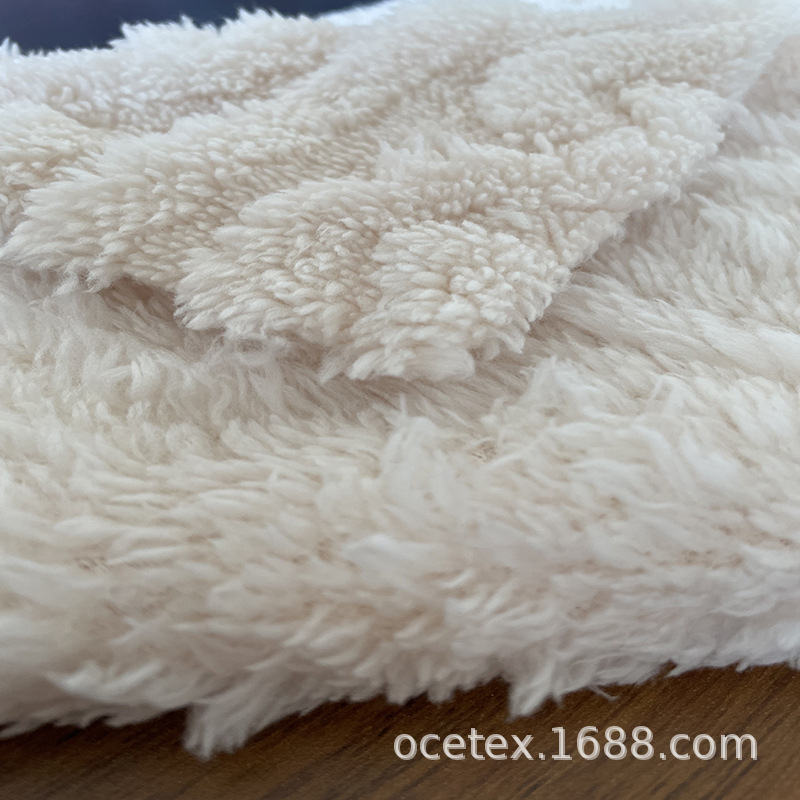 厂家供应提花舒棉绒男女保暖外套面料秋冬儿童家居服睡衣面料批发