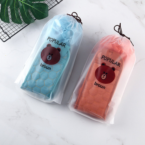 Factory Direct Sale Bath Scrubbing Gadget Set of 3, including Long Back Scrubbing Towel, Back Scrub Strip Towel, and Bath Scrub Gloves