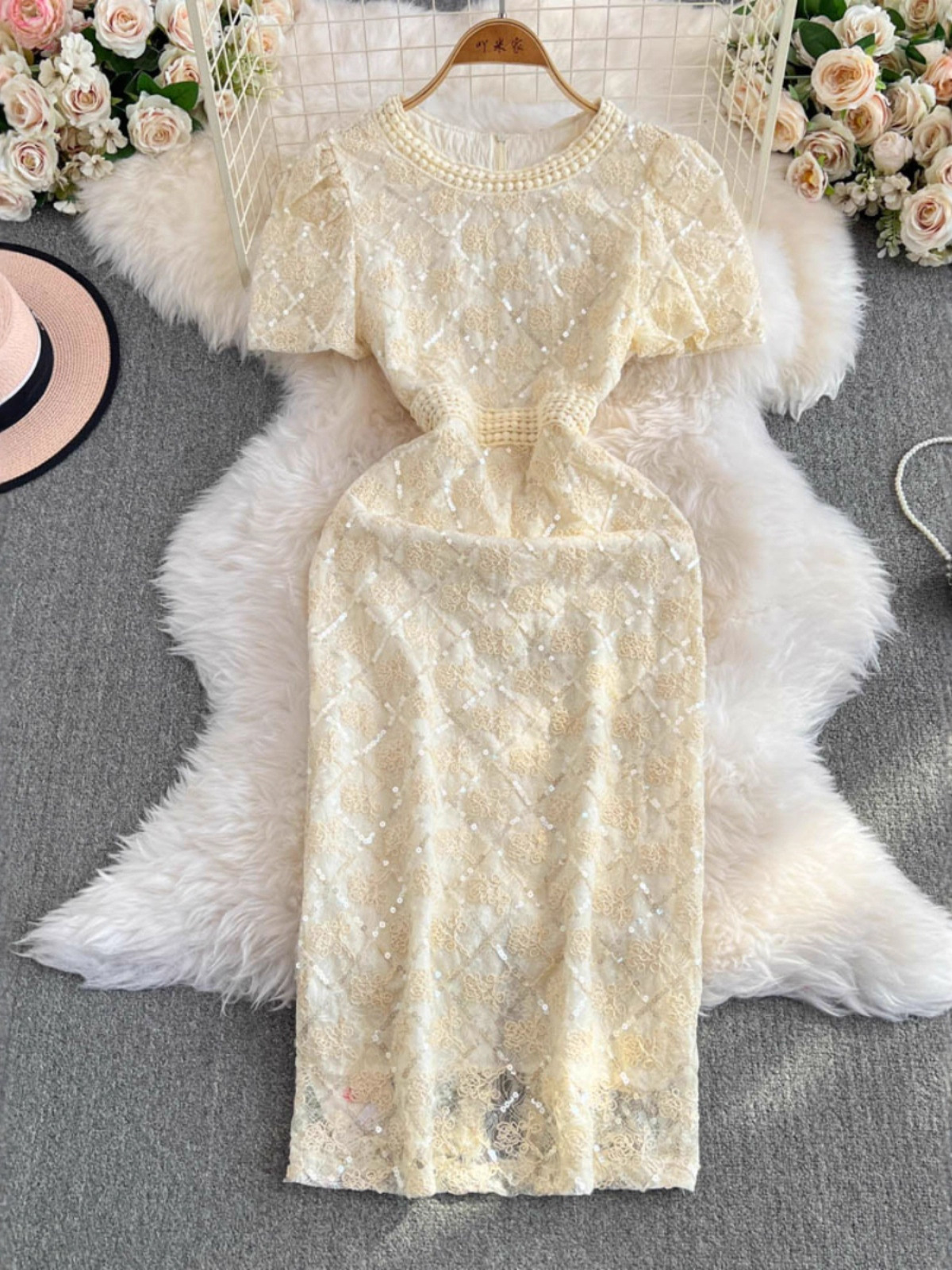 fashionable elegant lace dress