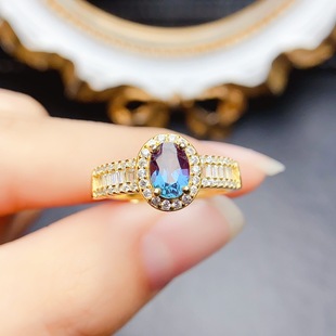 New Alexander ring S925 silver inlaid main stone 5*7mm Joker net red explosions women's jewelry wholesale