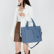 新款韩版防谁牛津布多口袋大容量妈咪包文件包单肩斜背旅行托特包