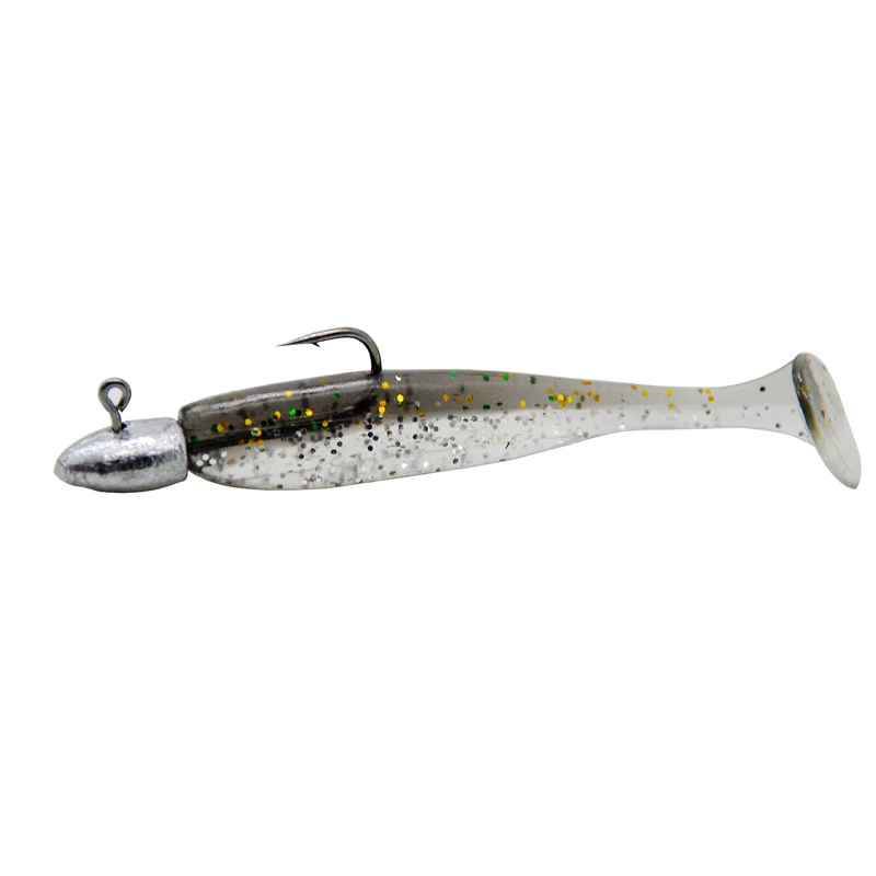 Root bait soft bait road sub -bait lead hook tail fish 5 loaded bionic bionic fake bait leader hook fishing gear