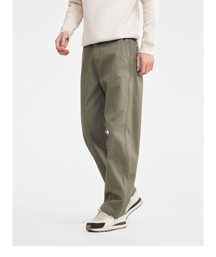 Quần âu nam mùa đông cotton lót lông cừu ấm áp — màu đen chi tiết 25