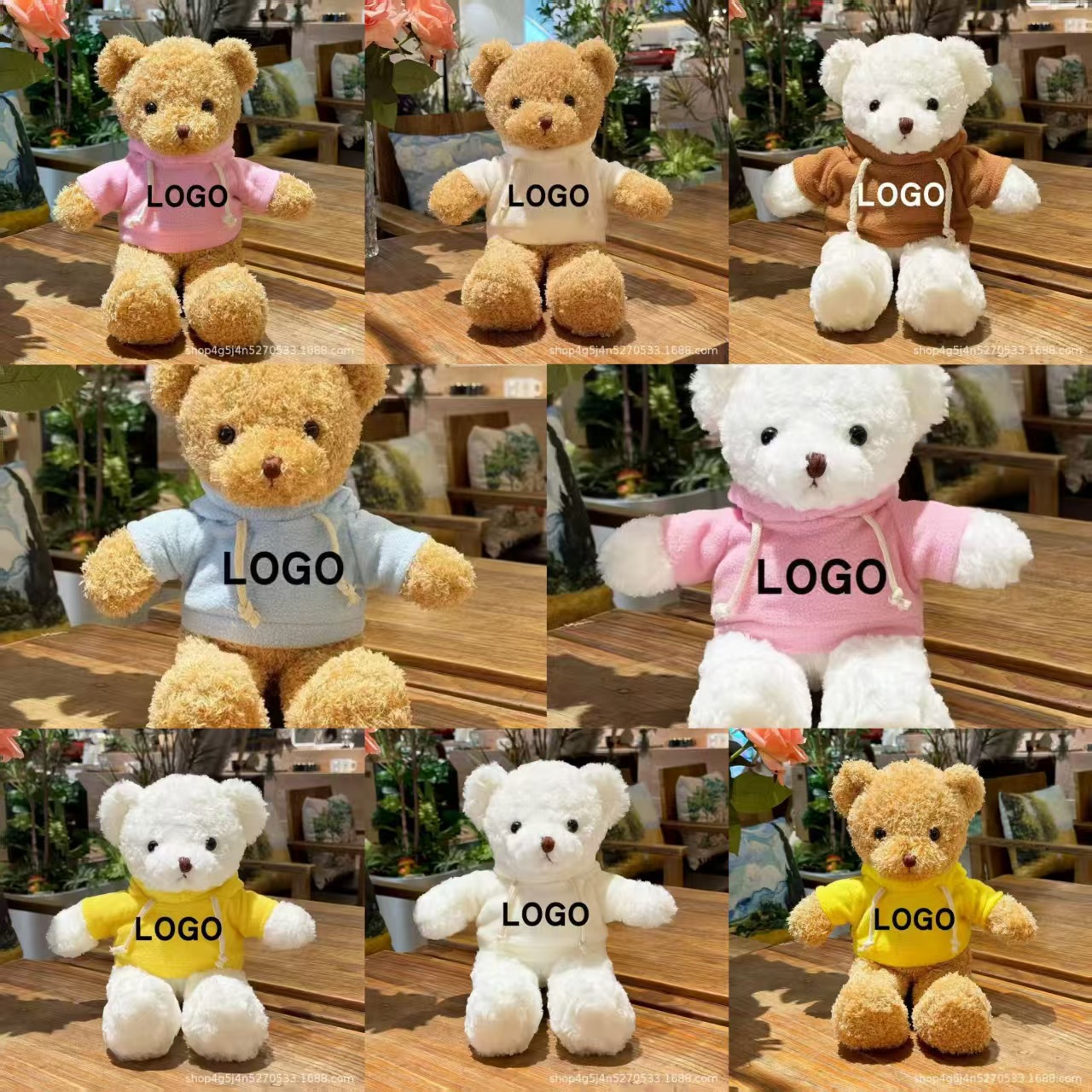 Cute Teddy Bear Plush Toy for Claw Machine, Stuffed Animal for Company Events with Logo Printing