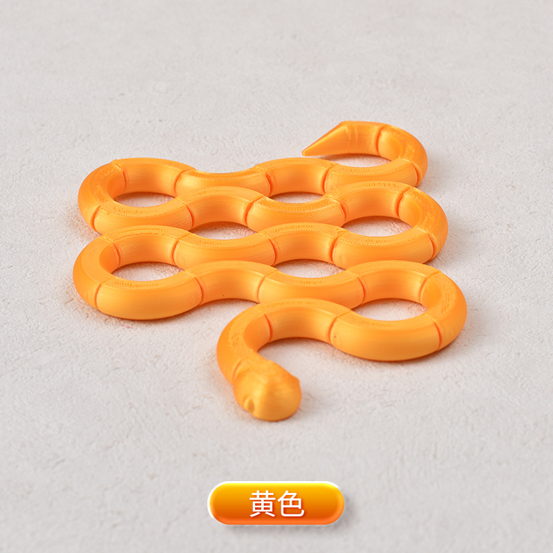 Venta caliente estilo transfronterizo 3d impresión juguete serpiente impresión decoración 3d impresión modelo de serpiente